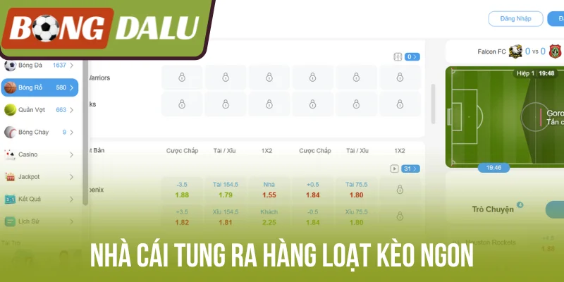 Nhà cái tung ra hàng loạt kèo ngon