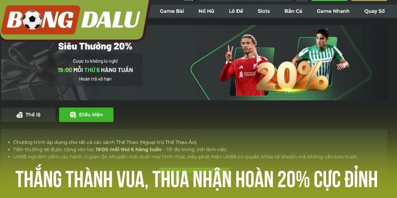 Thắng thành vua, thua nhận hoàn 20% cực đỉnh 