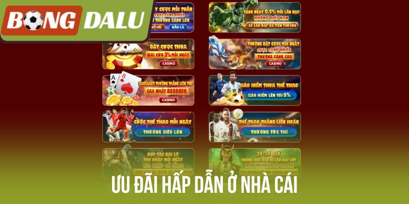 Ưu đãi hấp dẫn ở nhà cái